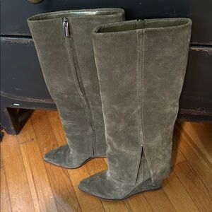 Vince Camuto Suede Knee-High Wedge Boots